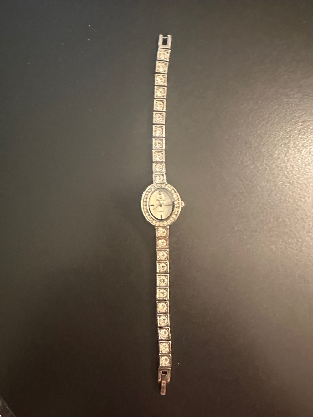 RUNS Premier  Designs Silver-Tone Crystal Link Women's Watch